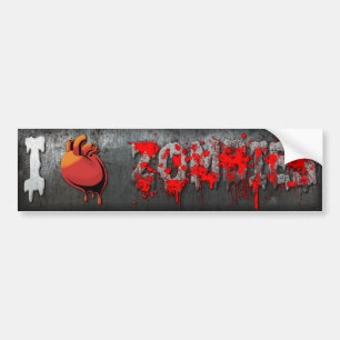Autocollant De Voiture I zombis de coeur