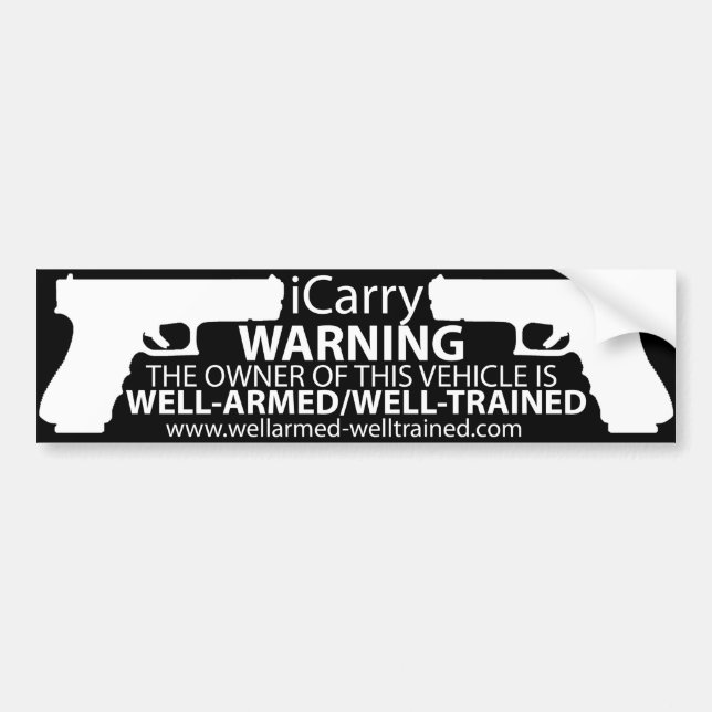 Autocollant De Voiture iCarry/a armé et a formé - le pare-chocs Sticker2 (Devant)