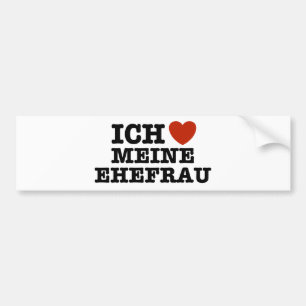 Autocollant De Voiture Ich Liebe Meine ehefrau