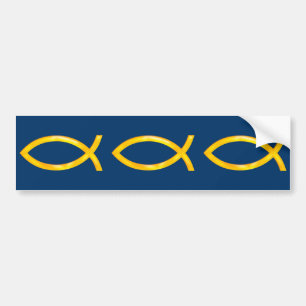 Autocollant De Voiture Ichthus - Christian Fish Symbols
