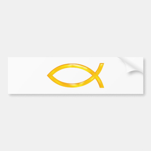 Autocollant De Voiture Ichthus - symbole chrétien de poissons (Devant)