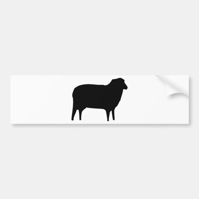 Autocollant De Voiture icône du mouton noir (Devant)