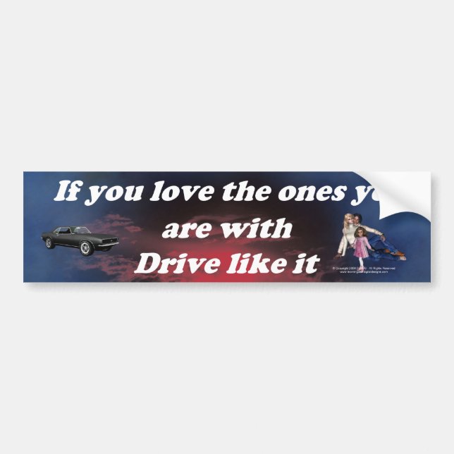 Autocollant De Voiture If_You_Love_the_Ones_blue_red_cloud (Devant)