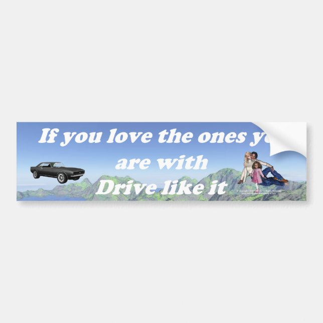 Autocollant De Voiture If_You_Love_the_Ones_mountain_range (Devant)