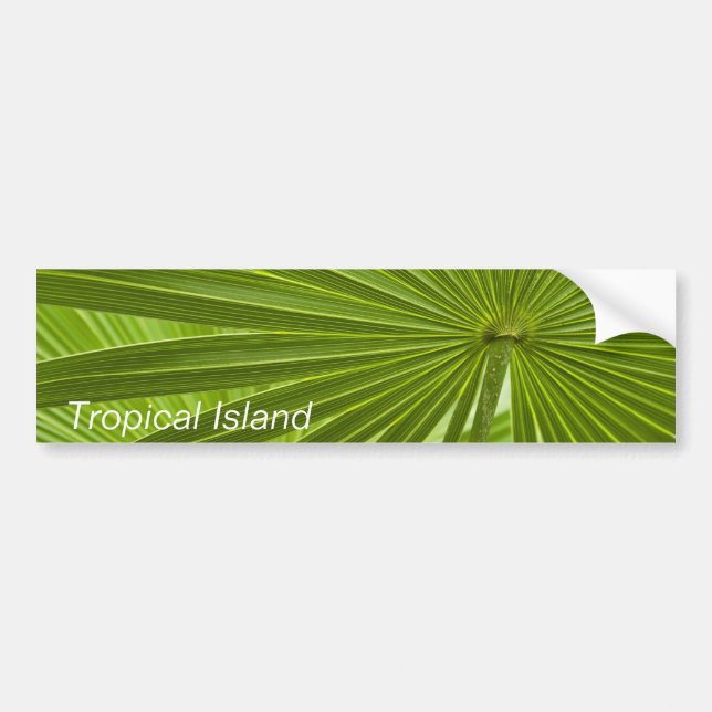 Autocollant De Voiture Île tropicale (Devant)
