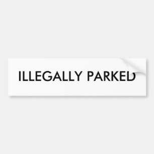 AUTOCOLLANT DE VOITURE ILLÉGALEMENT GARÉ
