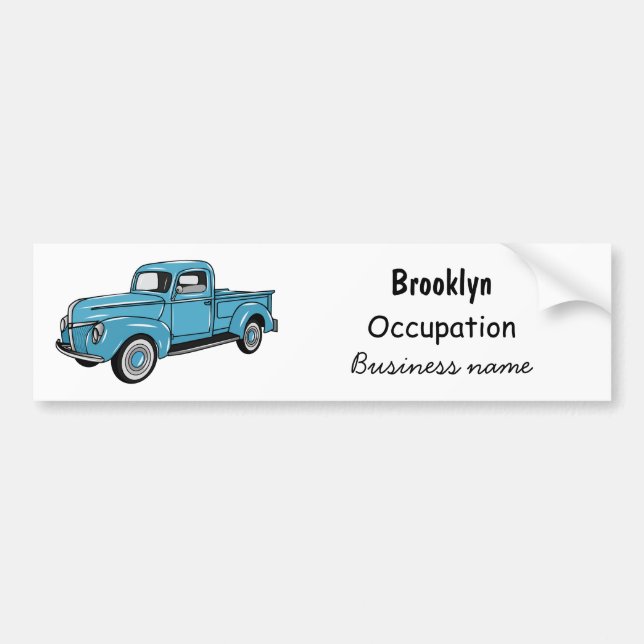 Autocollant De Voiture Illustration classique de la caricature pour camio (Devant)