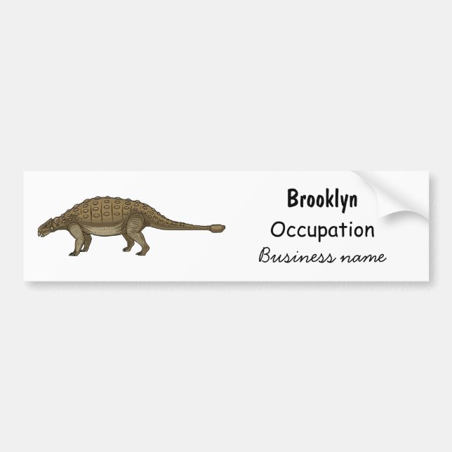 Autocollant De Voiture Illustration d'Ankylosaurus (Devant)