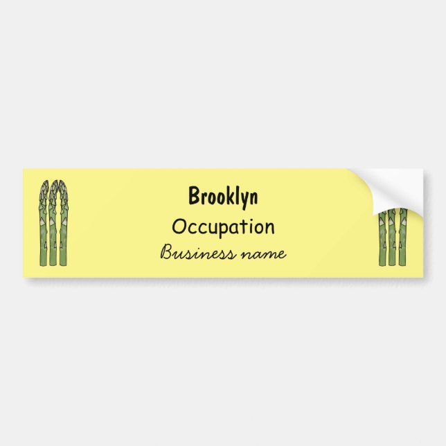 Autocollant De Voiture Illustration d'Asparagus (Devant)
