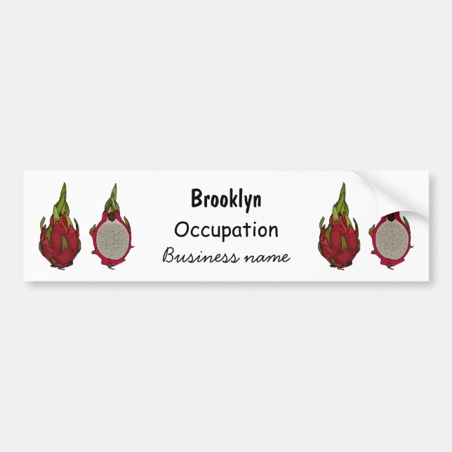 Autocollant De Voiture Illustration de dragon fruit (Devant)