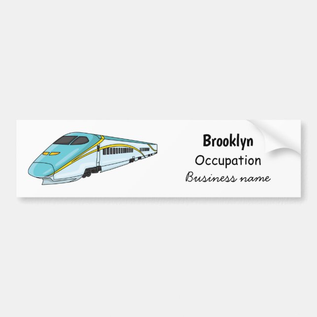 Autocollant De Voiture Illustration de la bande dessinée d'un train à bal (Devant)