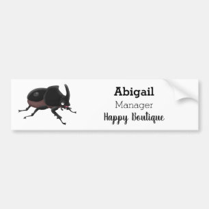 Autocollant De Voiture Illustration de la caricature du dendroctone du rh