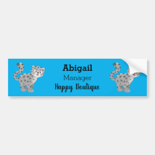 Autocollant De Voiture Illustration de mignon léopard des neiges