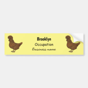 Autocollant De Voiture Illustration de poulet à la polis chamois