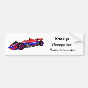 Autocollant De Voiture Illustration de voiture de course professionnelle