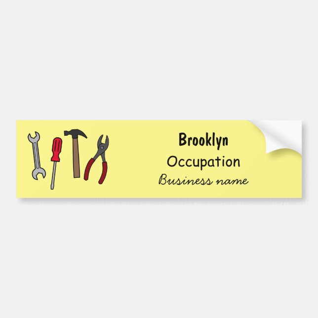 Autocollant De Voiture Illustration des outils de menuiserie (Devant)
