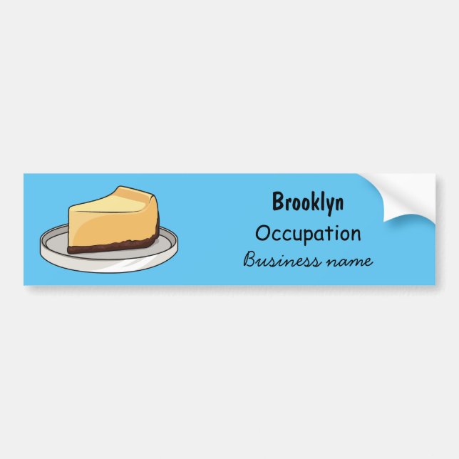 Autocollant De Voiture Illustration du dessin animé Cheesecake (Devant)