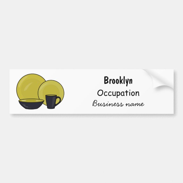 Autocollant De Voiture Illustration du jeu de produits de table (Devant)