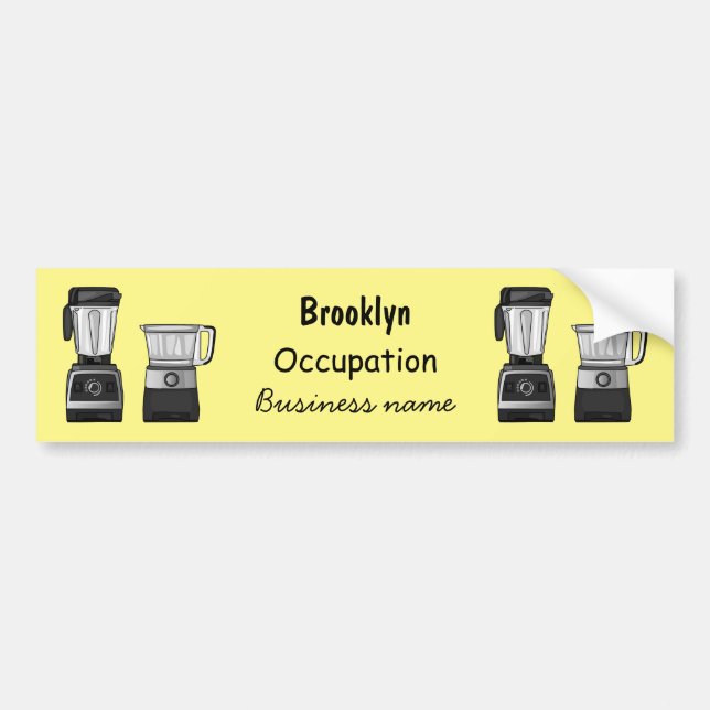 Autocollant De Voiture Illustration du processeur et du mixeur alimentair (Devant)