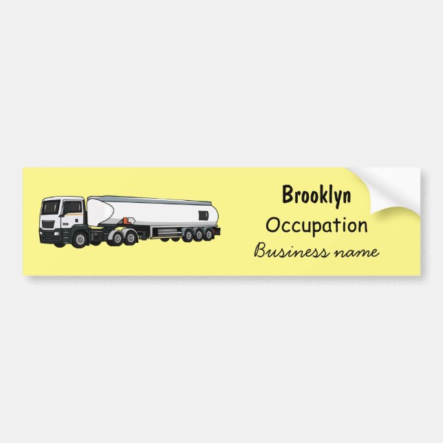 Autocollant De Voiture Illustration du transport de carburant par camion- (Devant)