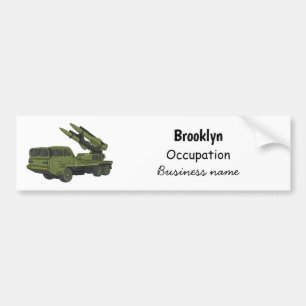 Autocollant De Voiture Illustration d'un camion de missiles militaires