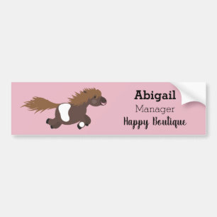 Autocollant De Voiture Illustration d'un poney de Shetland mignon