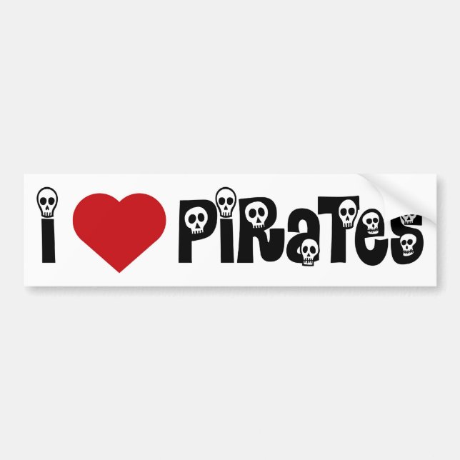 Autocollant De Voiture Iluvpirates (Devant)