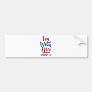 Autocollant De Voiture Im avec elle - Hillary 2016