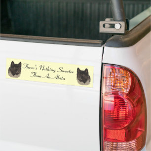 Autocollant De Voiture image de slogan à tête noire de chien d'akita
