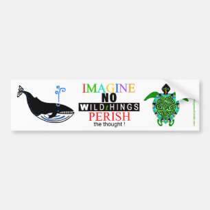 Autocollant De Voiture IMAGINE - Conservation - Animaux en voie de dispar