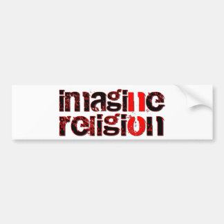 Autocollant De Voiture Imaginez Pas De Religion
