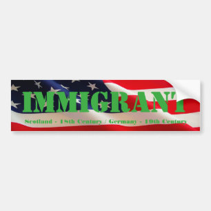 Autocollant De Voiture Immigrant Américain