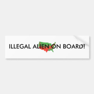 AUTOCOLLANT DE VOITURE IMMIGRÉ CLANDESTIN À BORD !