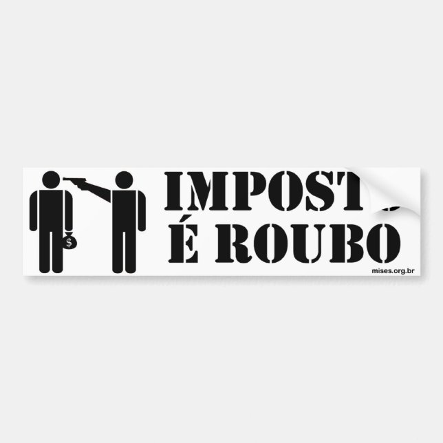 Autocollant De Voiture Impôt est Vol (Devant)