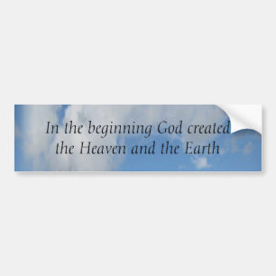 Autocollant De Voiture In The Beginning God Created .... Cloud