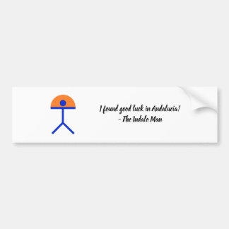 Autocollant De Voiture Indalo Man Good Luck Blue et Orange