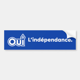 Autocollant De Voiture Indépendance du Québec OUI