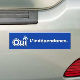 Autocollant De Voiture Indépendance du Québec OUI