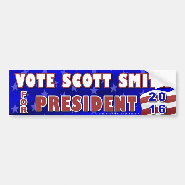 Autocollant De Voiture Indépendant 2016 de président élection de Scott (Devant)