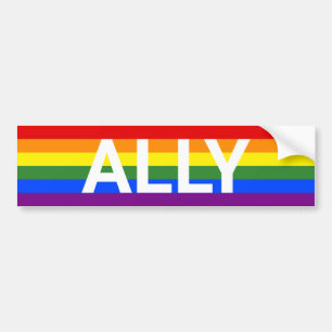 Autocollant De Voiture Indicateur Ally Rainbow Strid Pride