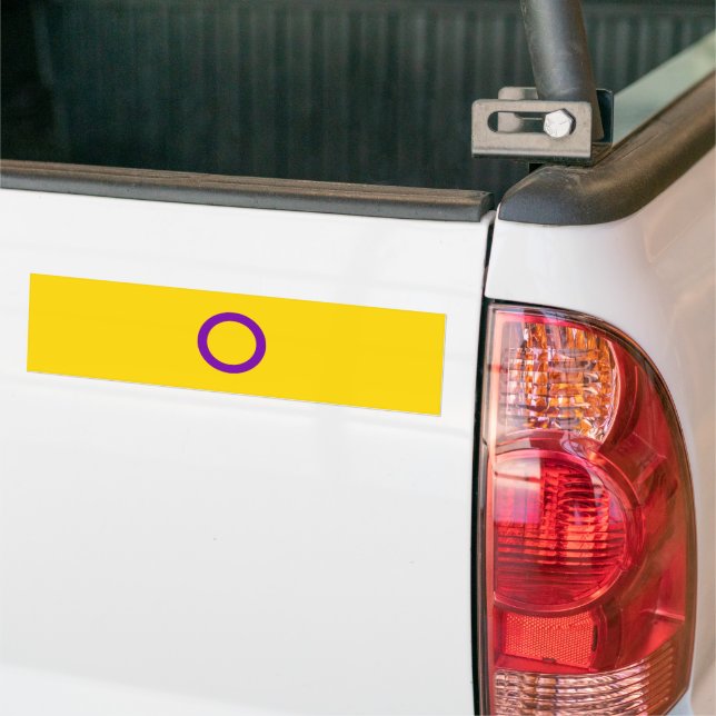 Autocollant De Voiture Indicateur de la fierté intersexuelle (Sur camion)
