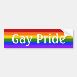 Autocollant De Voiture Indicateur Gay pride (texte)