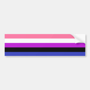 Autocollant De Voiture Indicateur Genderfluide