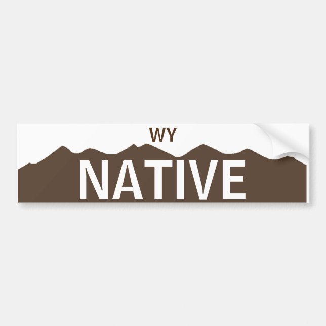 Autocollant De Voiture Indigène du Wyoming (Devant)