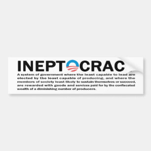 Autocollant De Voiture Ineptocracy