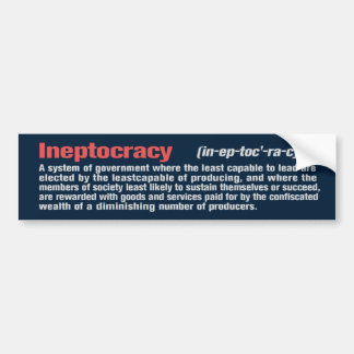 Autocollant De Voiture Ineptocracy