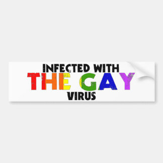 Autocollant De Voiture Infecté avec le virus gai
