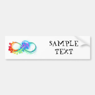 Autocollant De Voiture Infinity avec Rainbow Jellyfish
