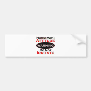 Autocollant De Voiture Infirmière avec l'attitude