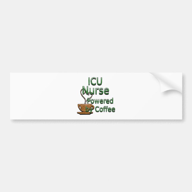 Autocollant De Voiture Infirmière d'ICU actionnée par le café (Devant)